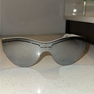 Balenciaga Metallic Gray Sunglasses